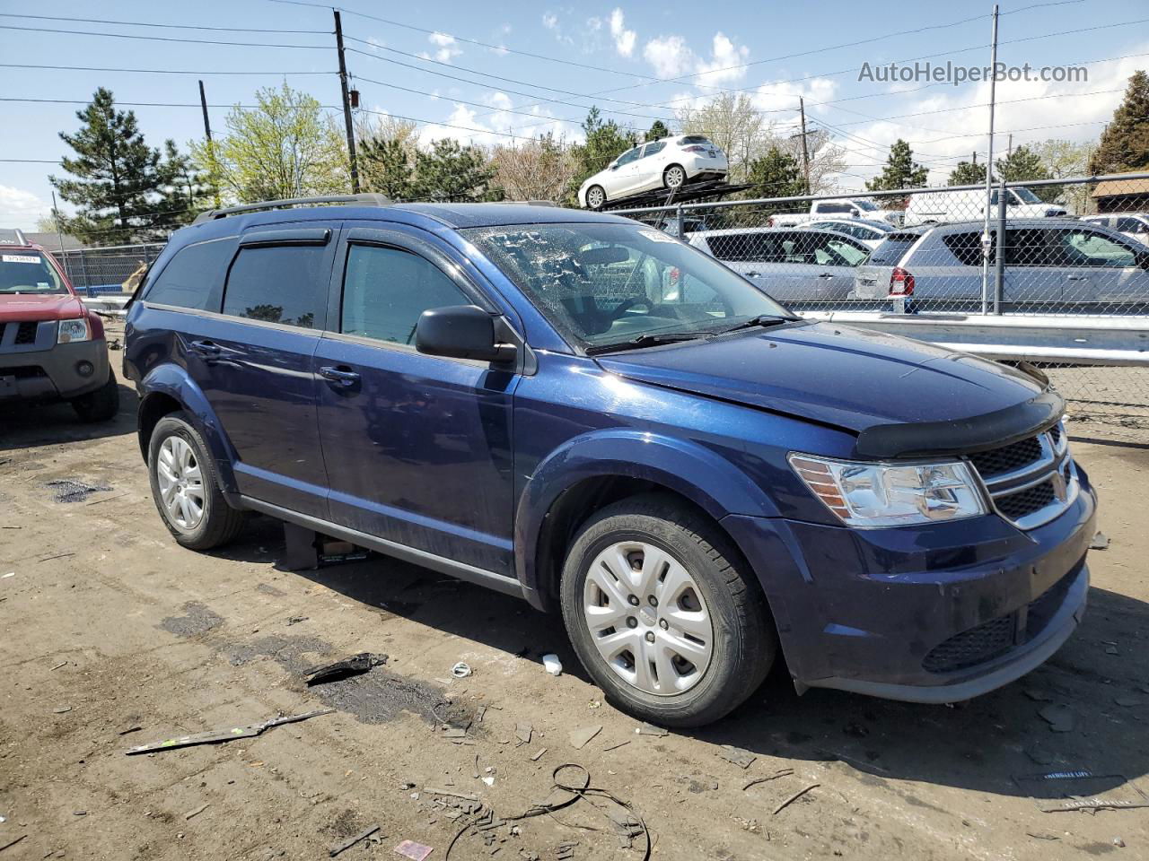 2017 Dodge Journey Se Blue vin: 3C4PDCAB5HT695417