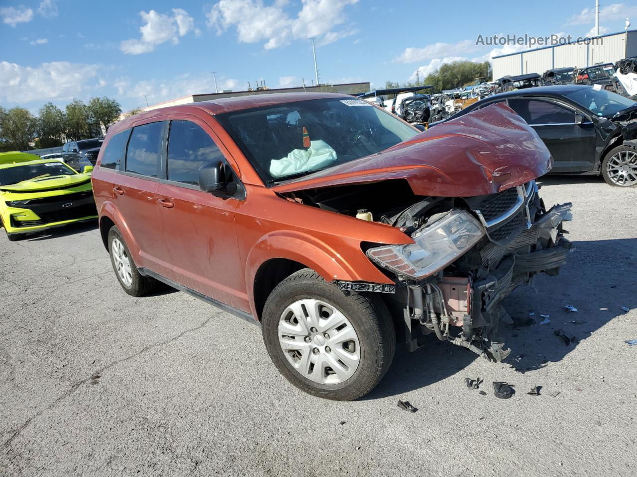 2014 Dodge Journey Se Orange vin: 3C4PDCAB6ET136793