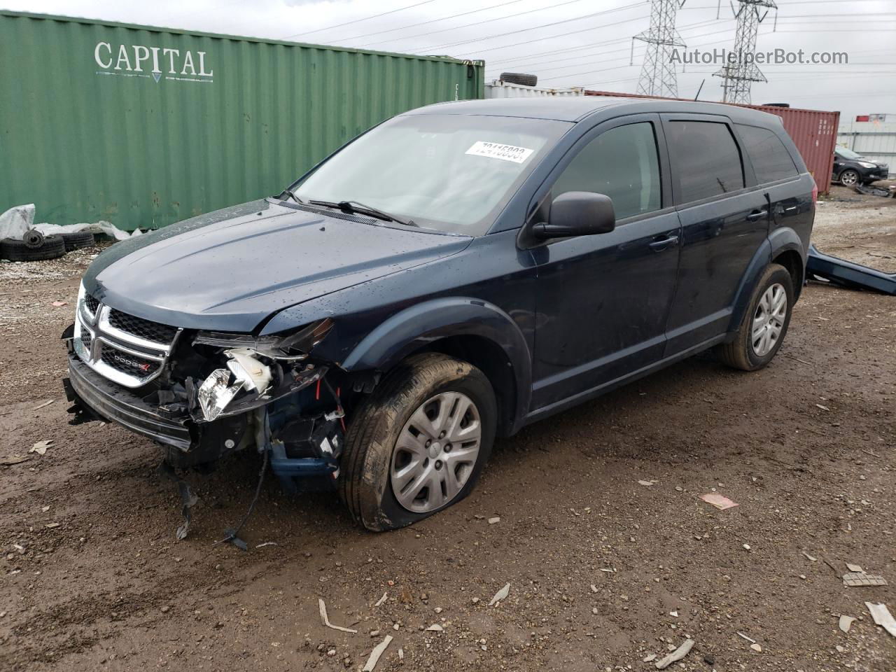 2014 Dodge Journey Se Синий vin: 3C4PDCAB6ET263141