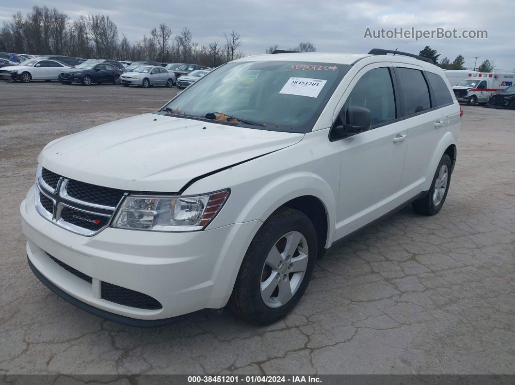 2014 Dodge Journey Se White vin: 3C4PDCAB6ET310037