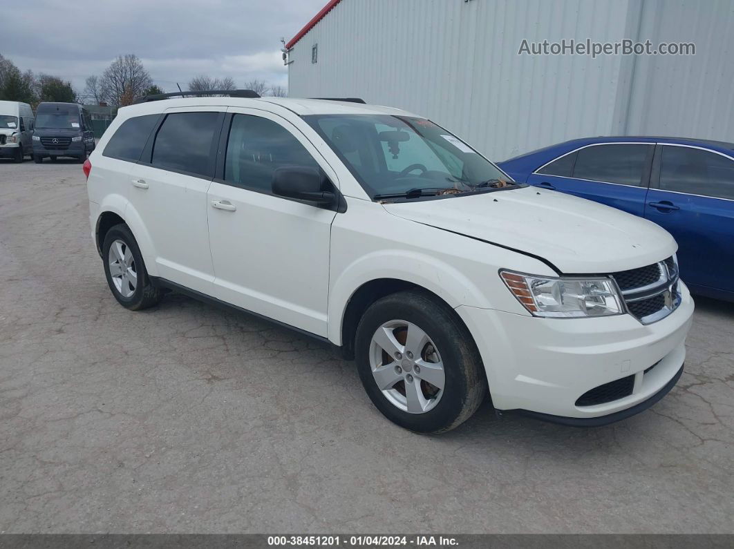 2014 Dodge Journey Se White vin: 3C4PDCAB6ET310037