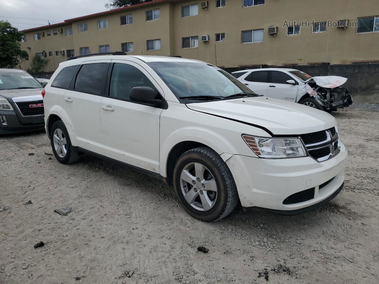 2015 Dodge Journey Se White vin: 3C4PDCAB6FT565434