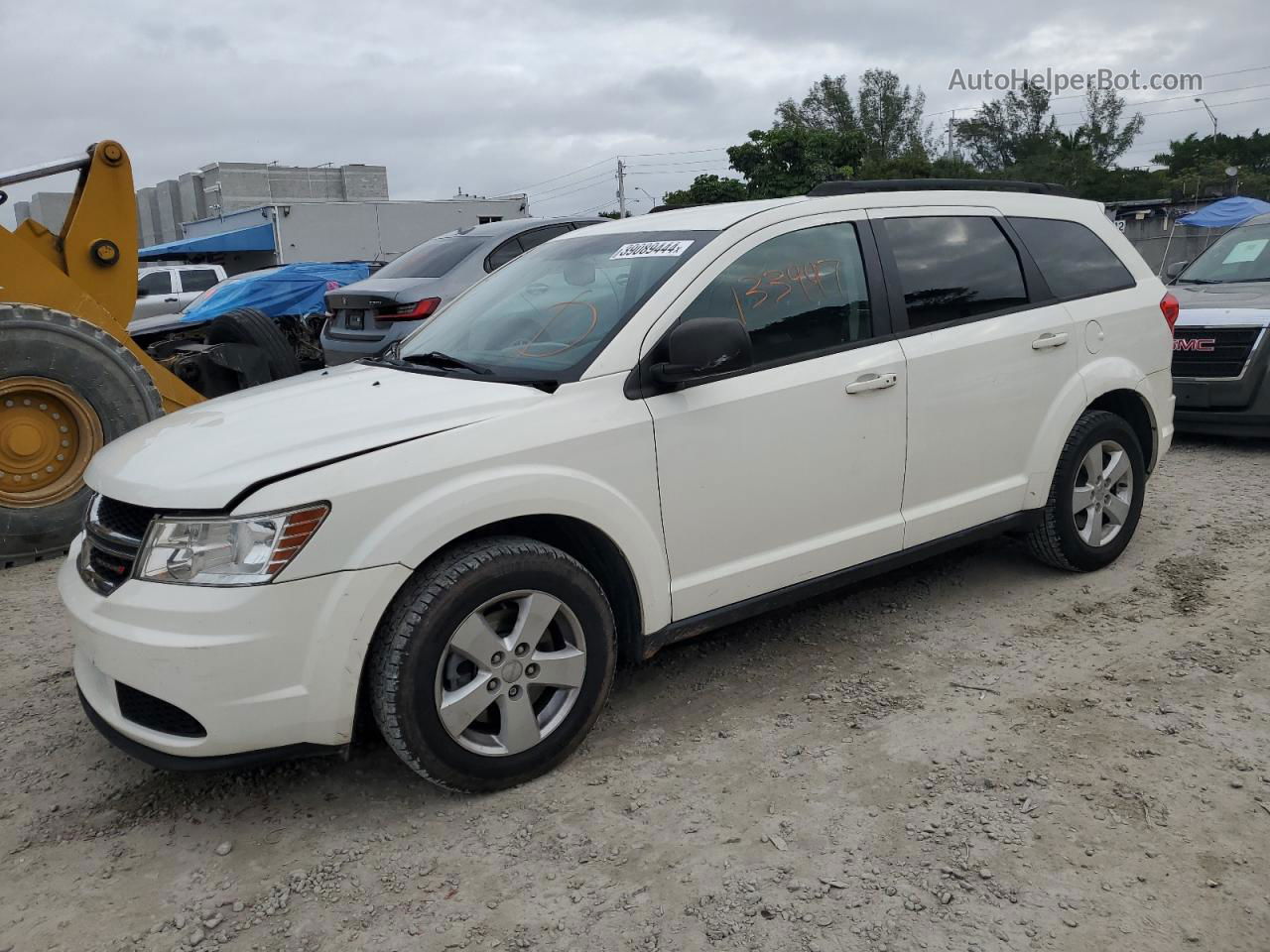 2015 Dodge Journey Se White vin: 3C4PDCAB6FT565434