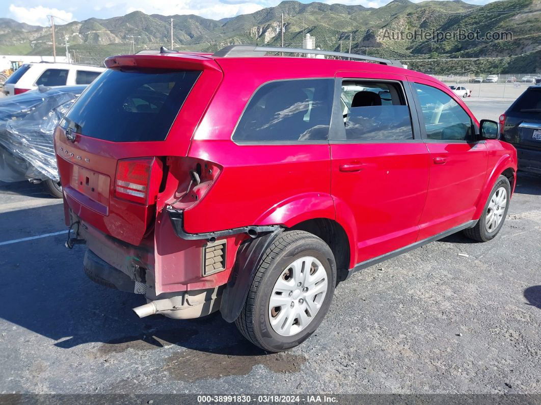 2016 Dodge Journey Se Красный vin: 3C4PDCAB6GT140054