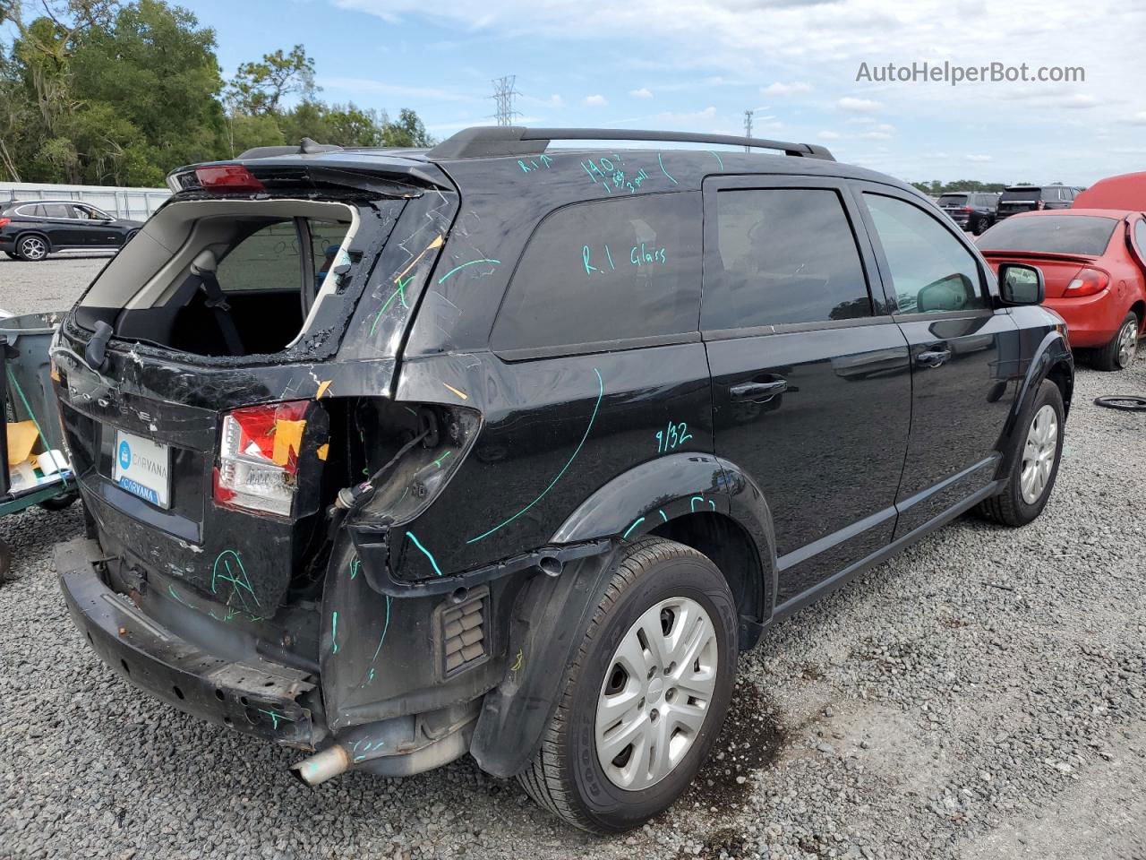 2016 Dodge Journey Se Black vin: 3C4PDCAB6GT234211