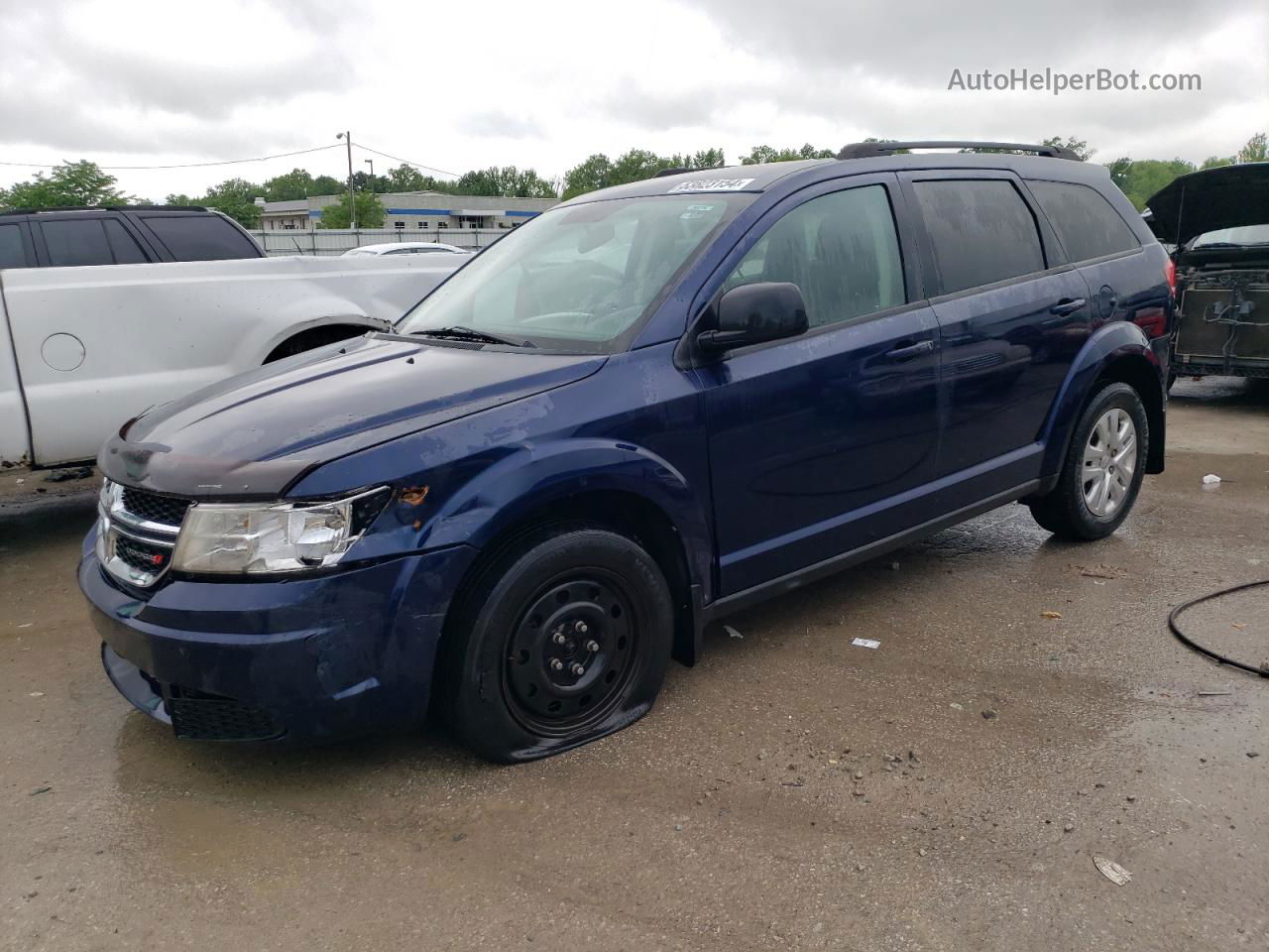 2017 Dodge Journey Se Blue vin: 3C4PDCAB6HT527348