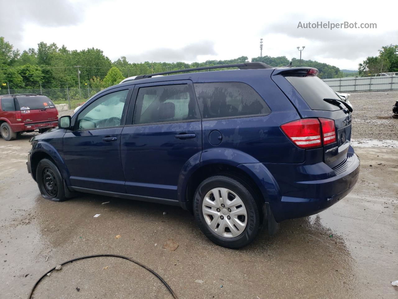 2017 Dodge Journey Se Синий vin: 3C4PDCAB6HT527348