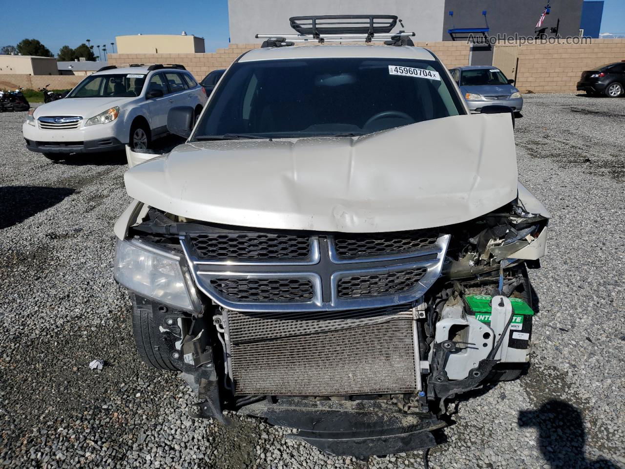 2017 Dodge Journey Se White vin: 3C4PDCAB6HT539273