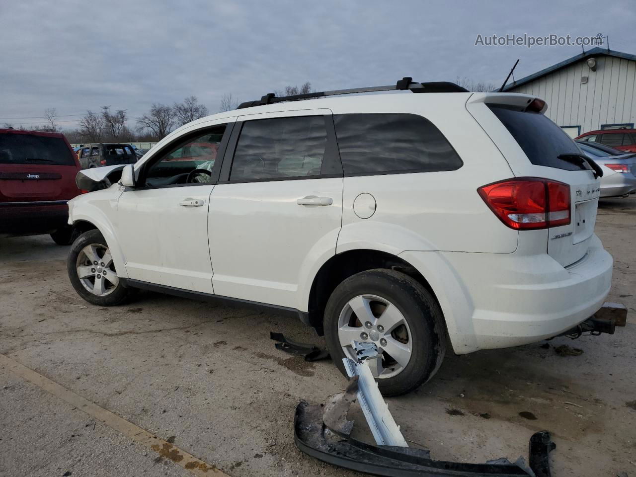 2017 Dodge Journey Se White vin: 3C4PDCAB6HT606020