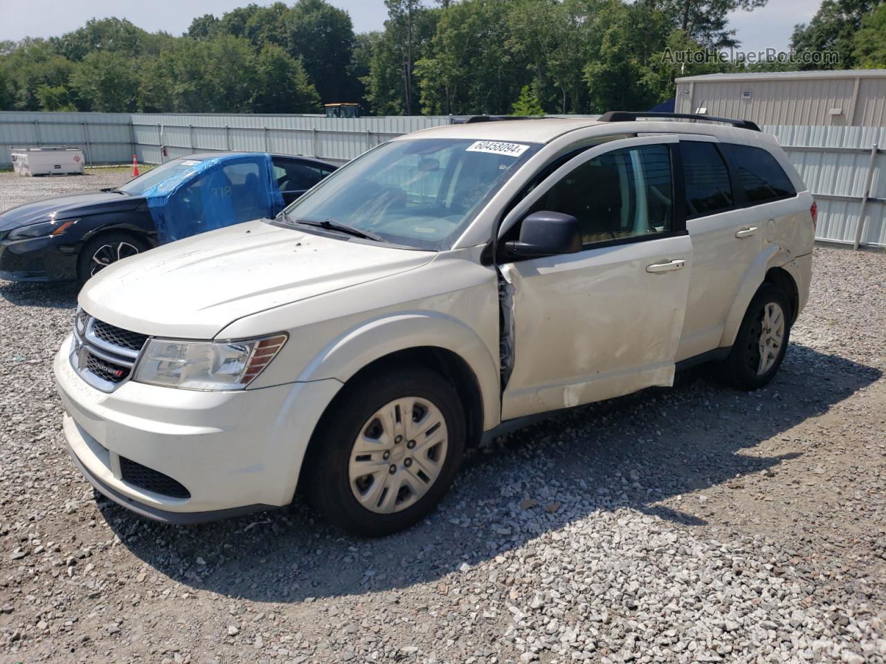 2017 Dodge Journey Se White vin: 3C4PDCAB6HT706957