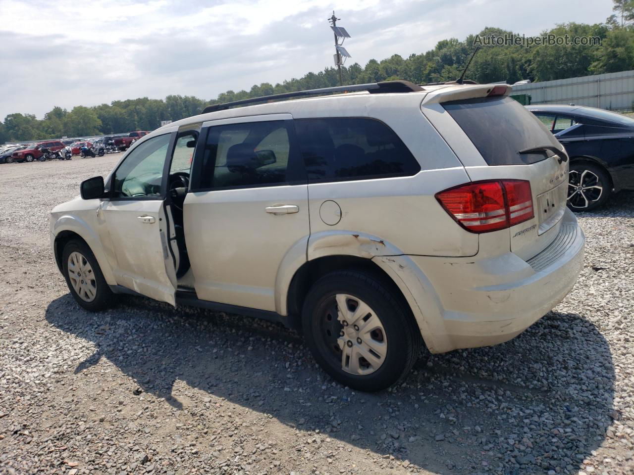 2017 Dodge Journey Se White vin: 3C4PDCAB6HT706957