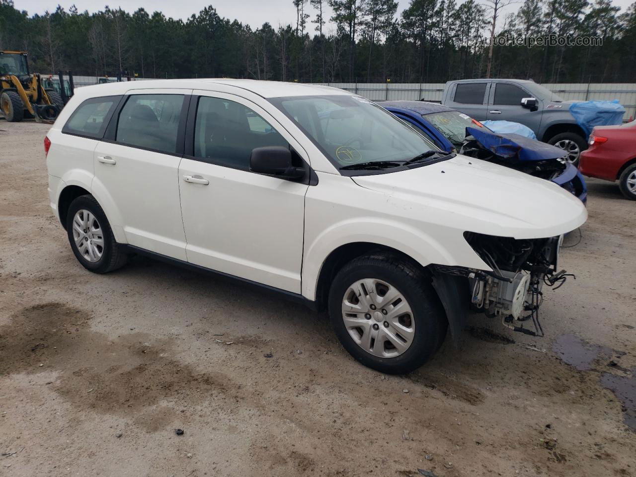 2014 Dodge Journey Se White vin: 3C4PDCAB7ET258773