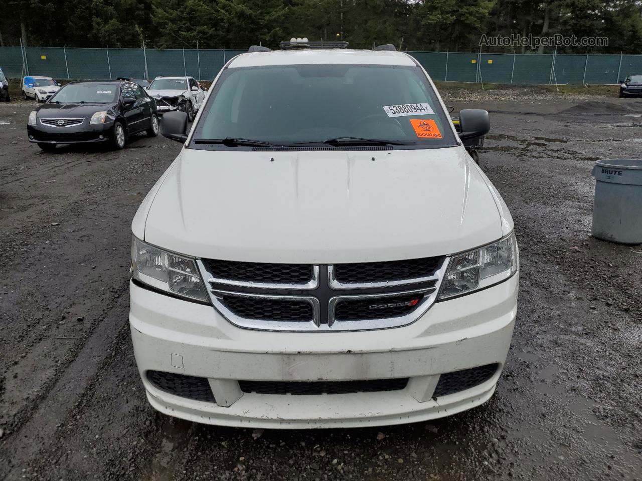 2015 Dodge Journey Se White vin: 3C4PDCAB7FT708598