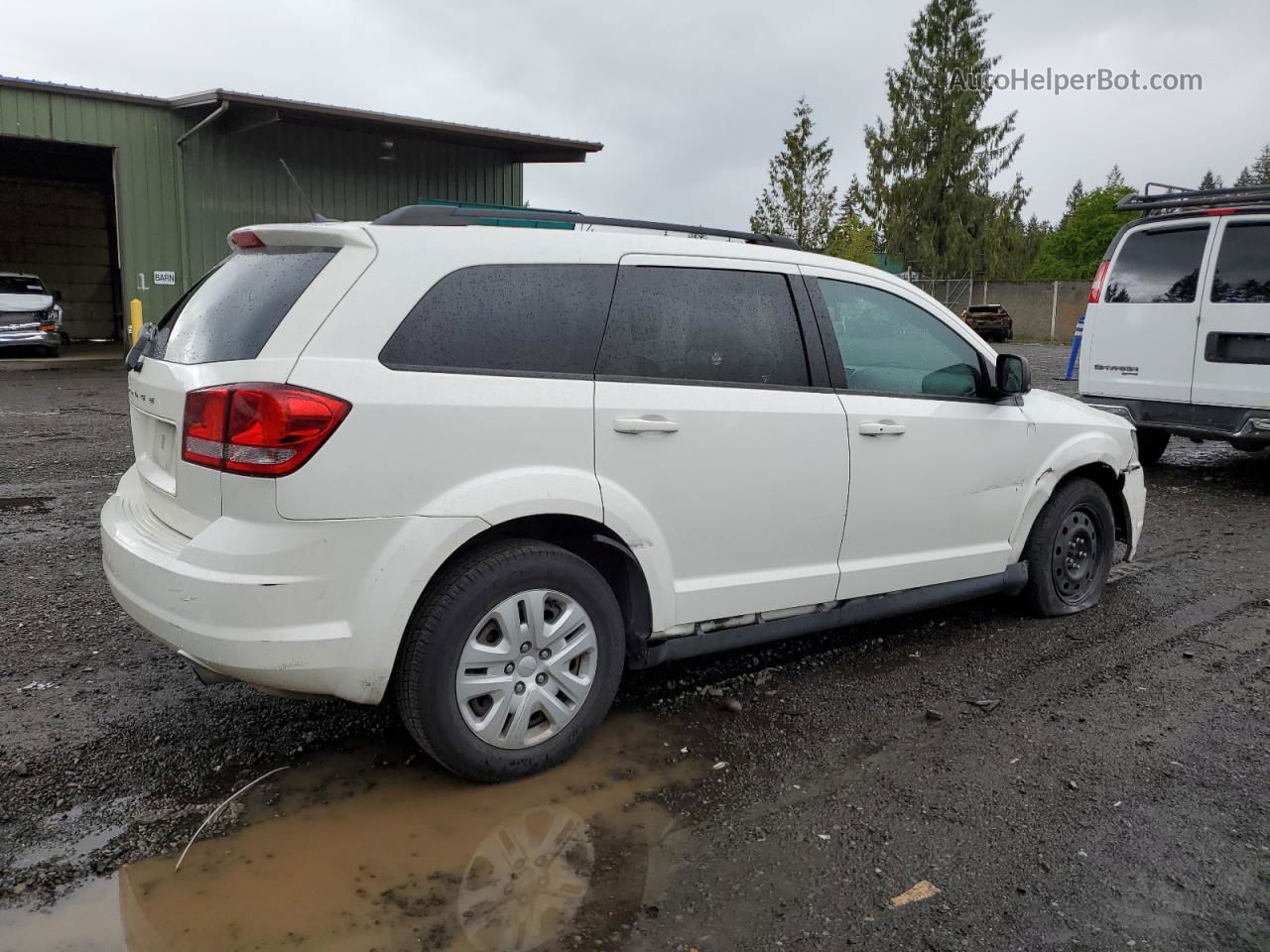 2015 Dodge Journey Se White vin: 3C4PDCAB7FT708598