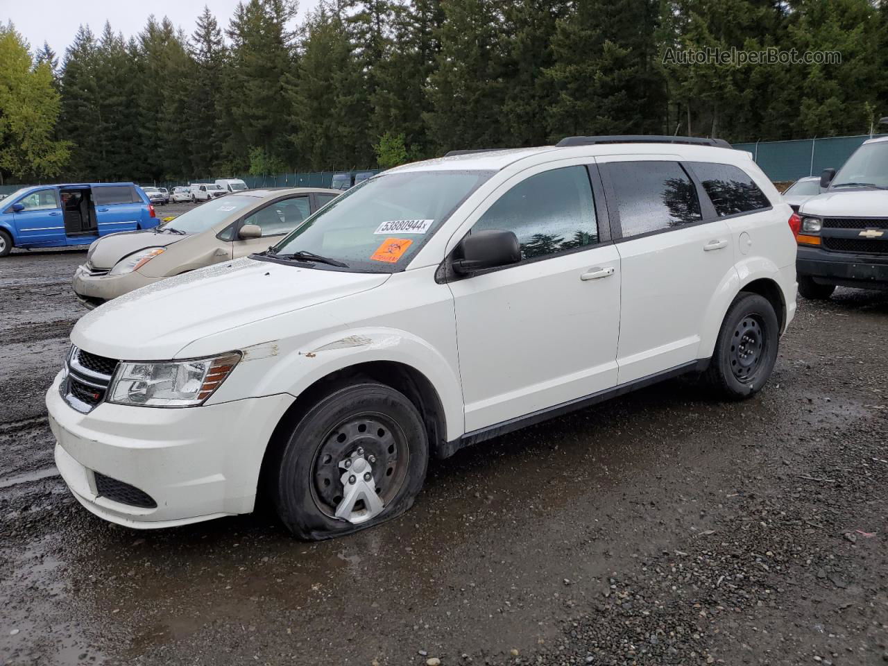 2015 Dodge Journey Se Белый vin: 3C4PDCAB7FT708598