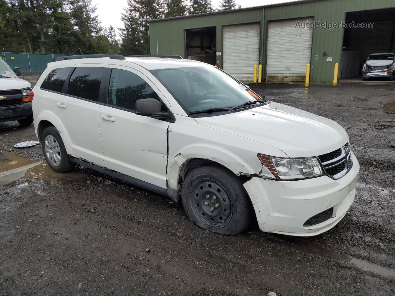 2015 Dodge Journey Se White vin: 3C4PDCAB7FT708598