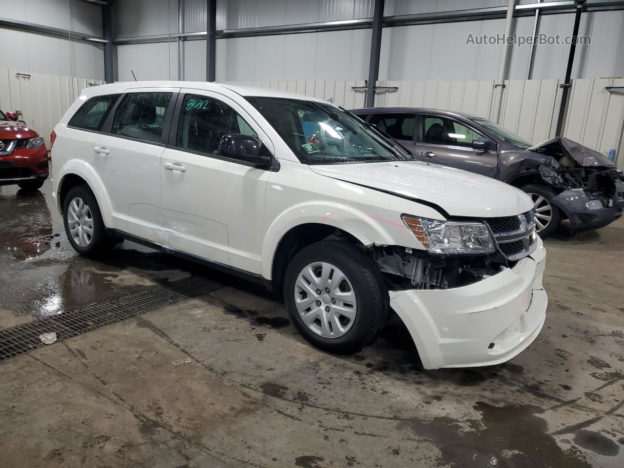 2015 Dodge Journey Se White vin: 3C4PDCAB7FT720072