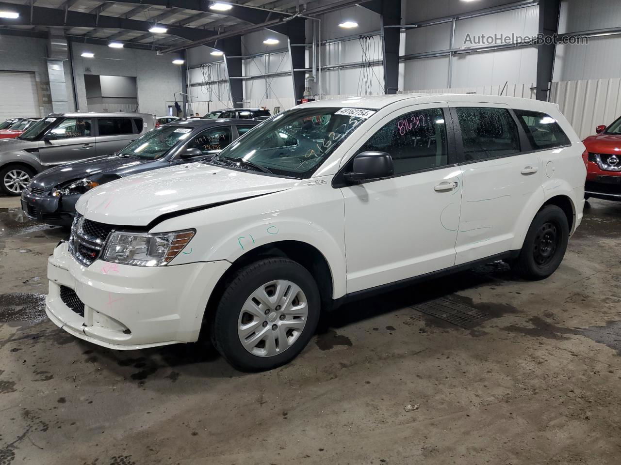 2015 Dodge Journey Se White vin: 3C4PDCAB7FT720072