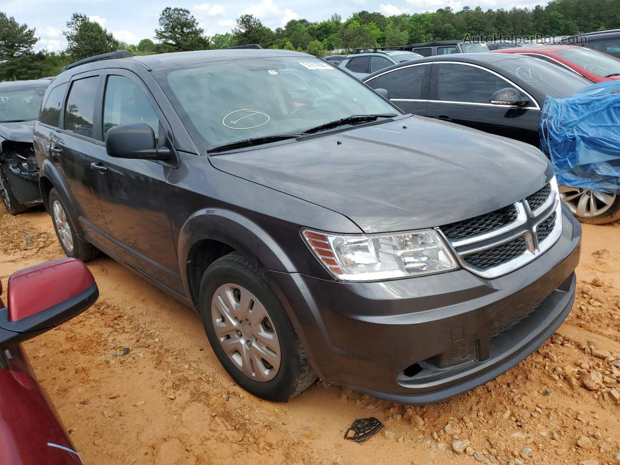 2016 Dodge Journey Se Gray vin: 3C4PDCAB7GT238235