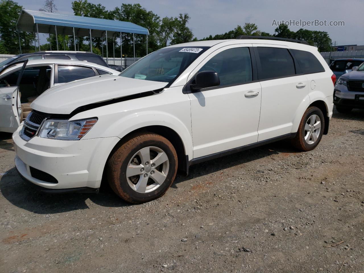 2015 Dodge Journey Se White vin: 3C4PDCAB8FT530300