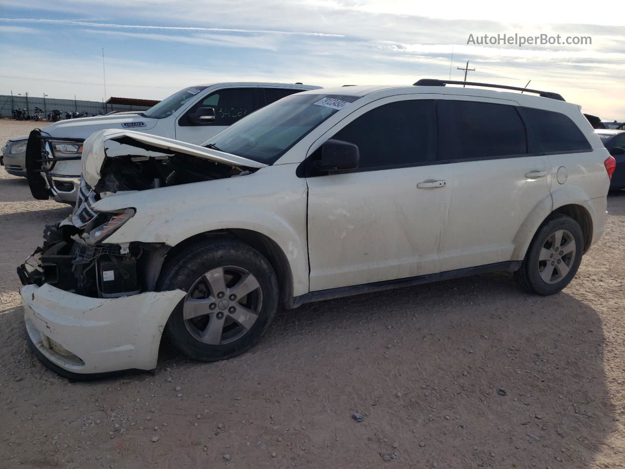 2015 Dodge Journey Se White vin: 3C4PDCAB8FT547890