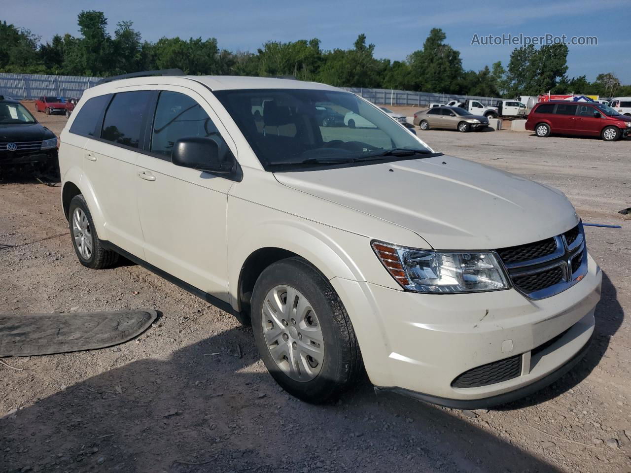 2015 Dodge Journey Se White vin: 3C4PDCAB8FT591968