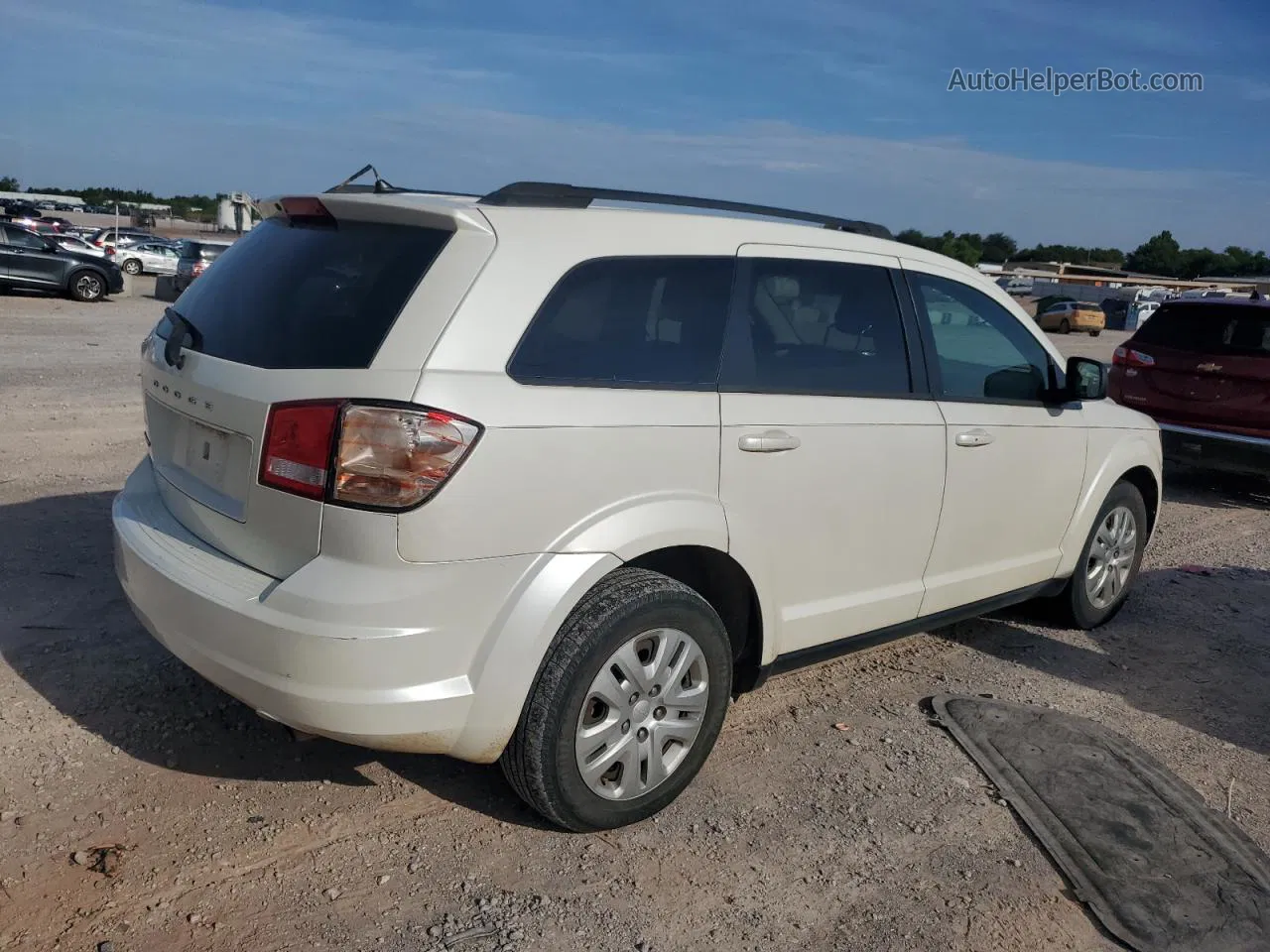 2015 Dodge Journey Se White vin: 3C4PDCAB8FT591968