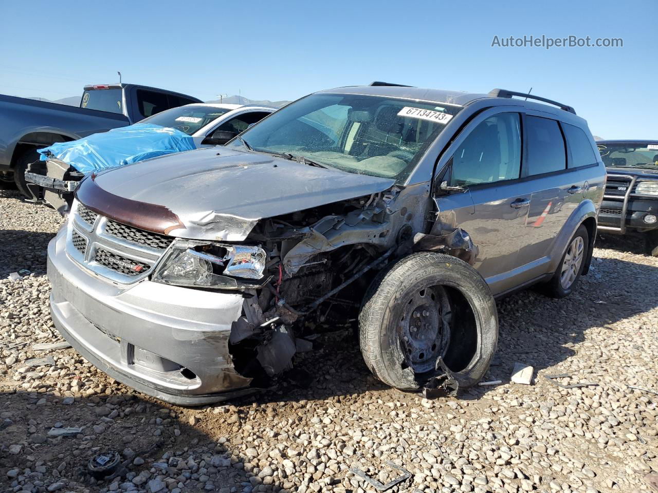 2016 Dodge Journey Se Silver vin: 3C4PDCAB8GT142579