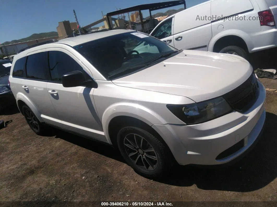 2017 Dodge Journey Se White vin: 3C4PDCAB8HT709858