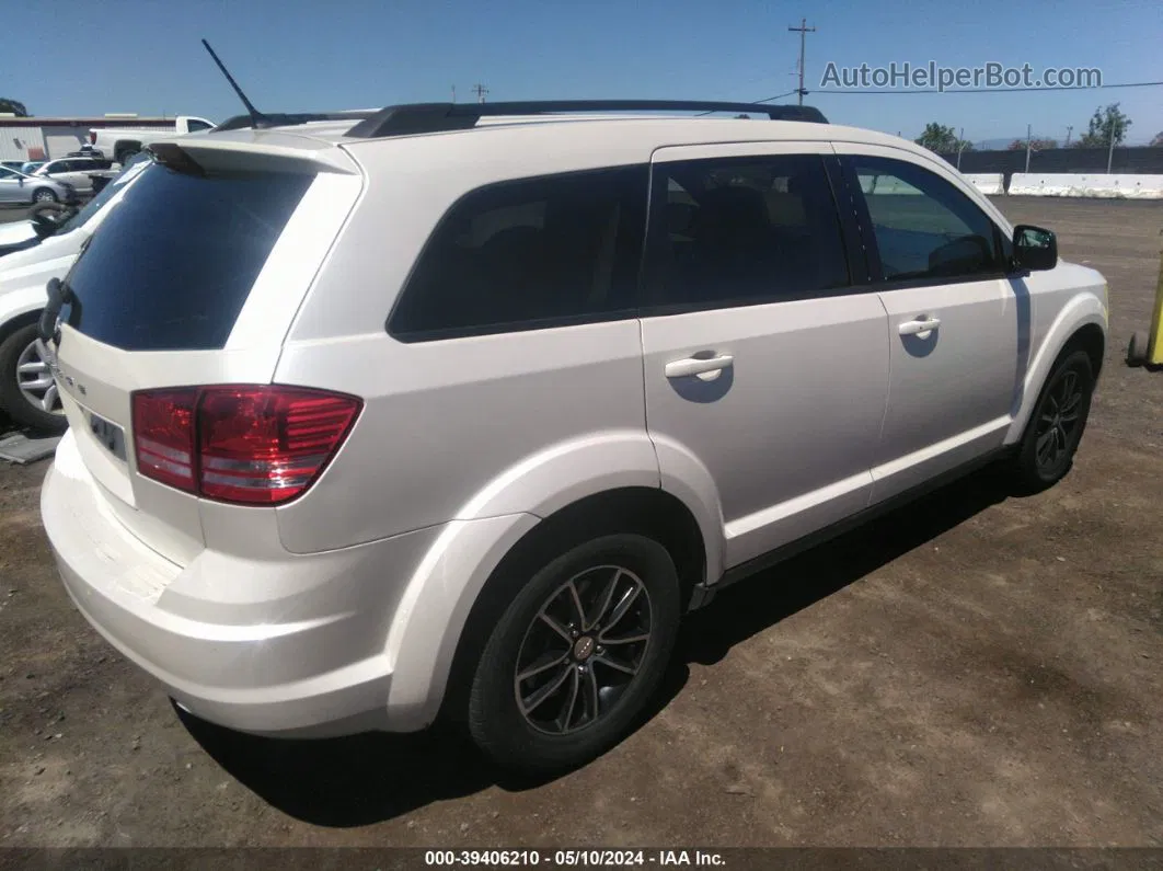 2017 Dodge Journey Se White vin: 3C4PDCAB8HT709858