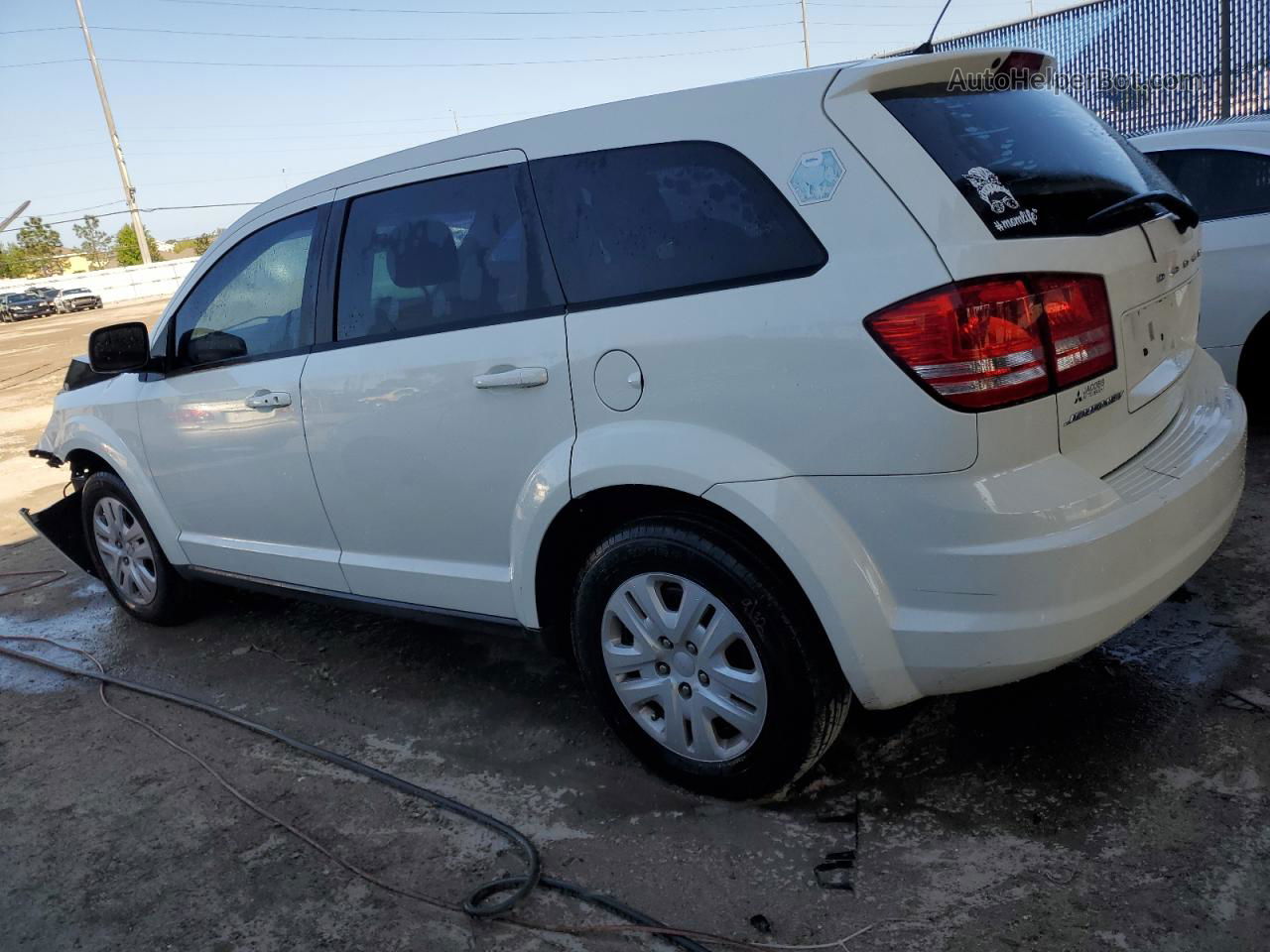 2014 Dodge Journey Se White vin: 3C4PDCAB9ET103514