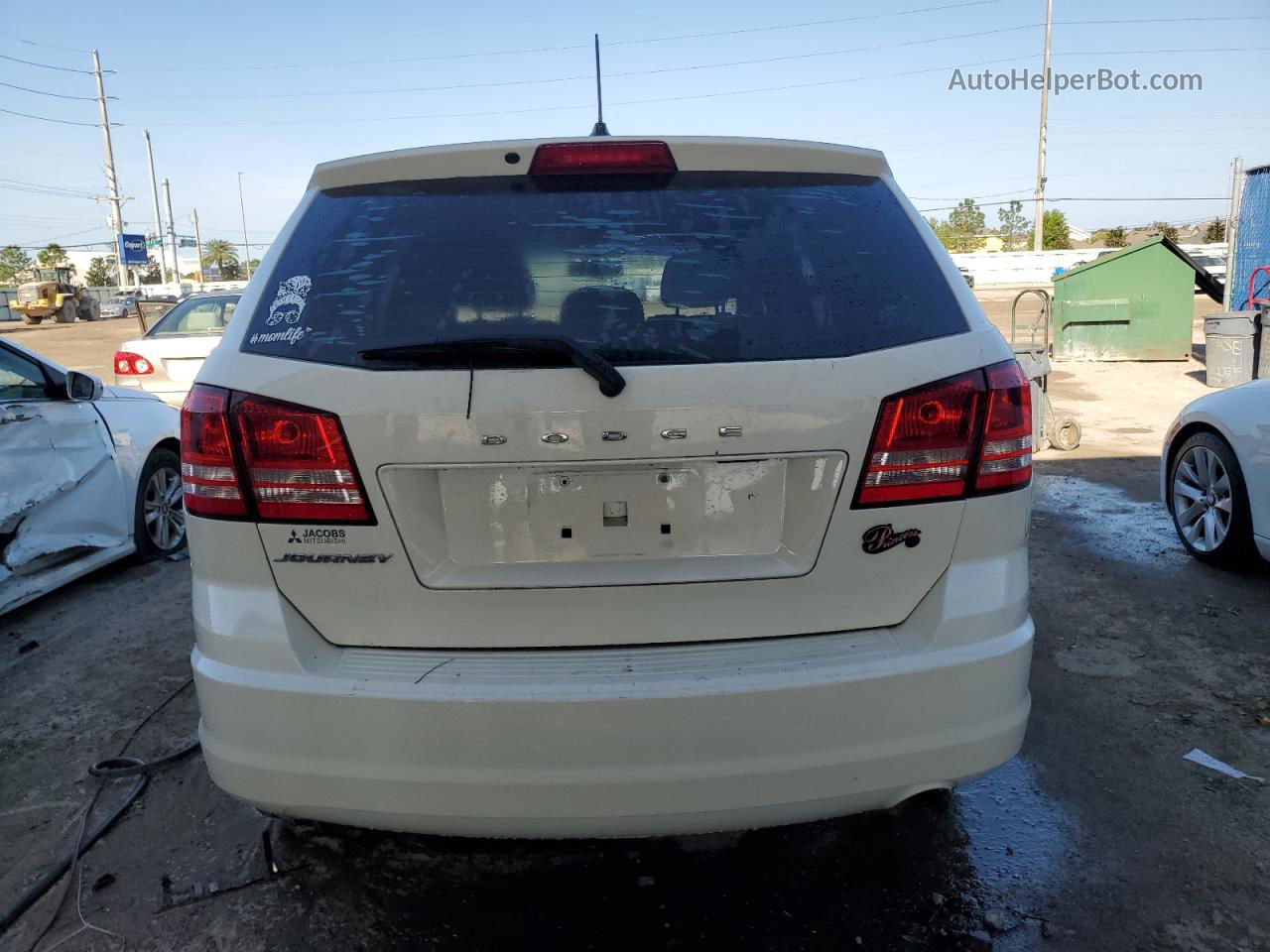 2014 Dodge Journey Se White vin: 3C4PDCAB9ET103514