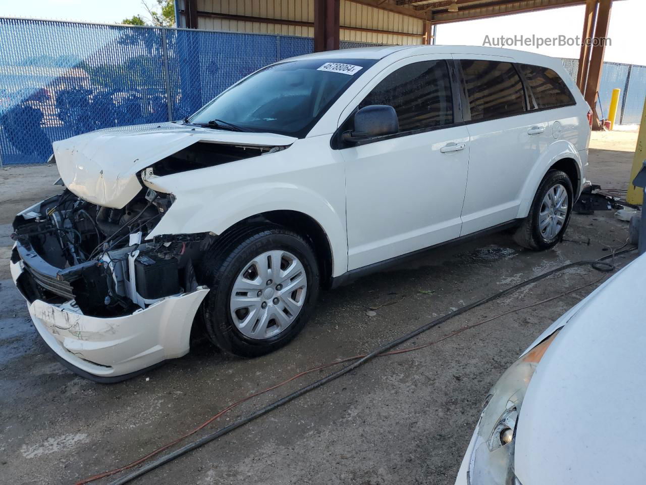 2014 Dodge Journey Se White vin: 3C4PDCAB9ET103514