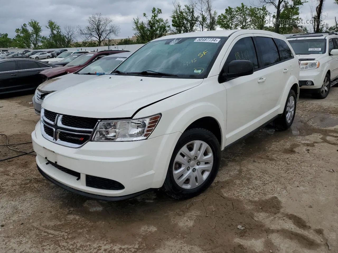 2014 Dodge Journey Se White vin: 3C4PDCAB9ET132754