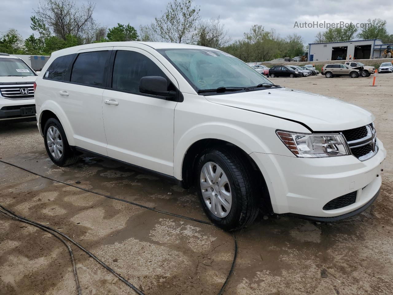 2014 Dodge Journey Se White vin: 3C4PDCAB9ET132754