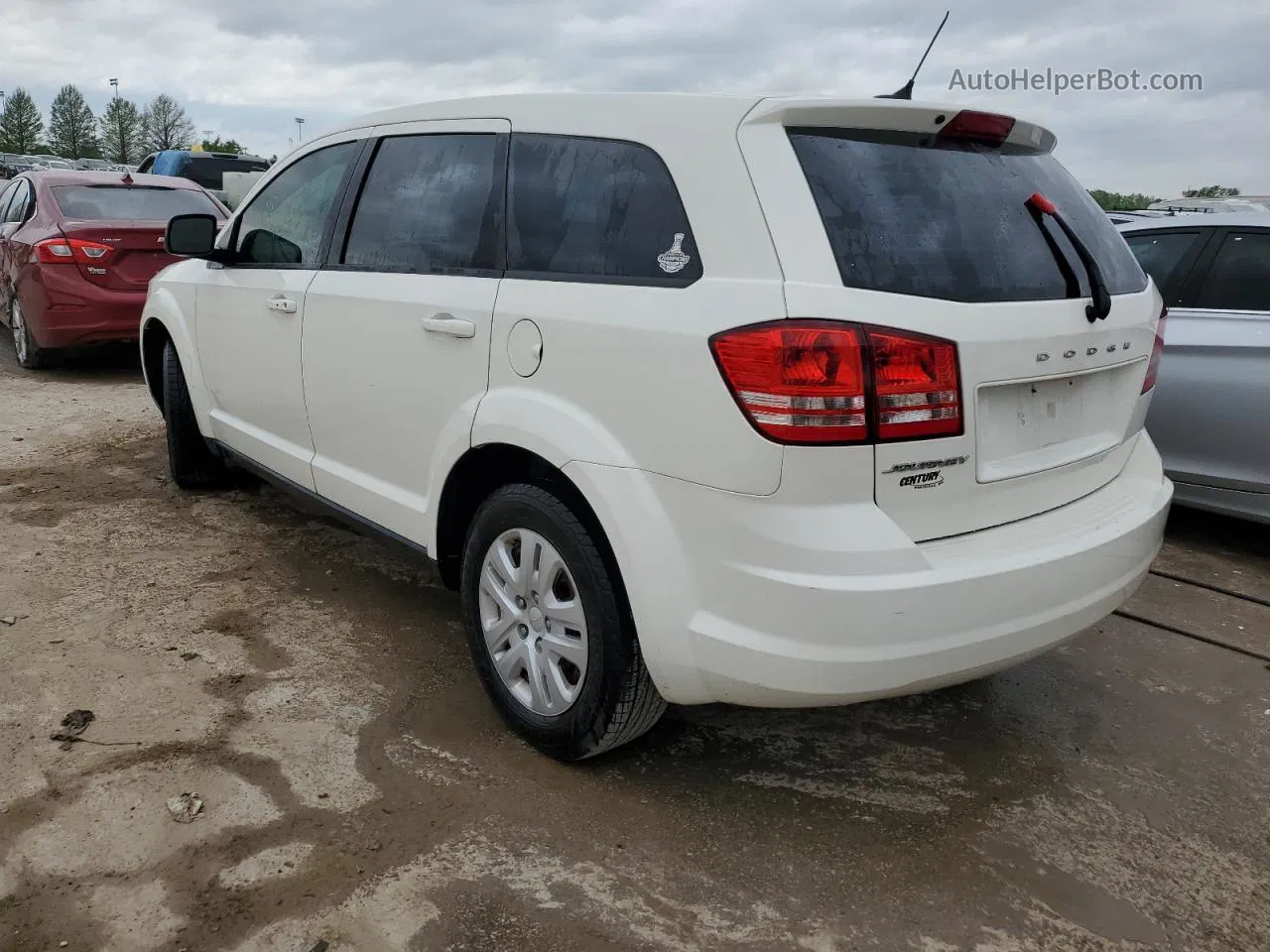 2014 Dodge Journey Se White vin: 3C4PDCAB9ET132754