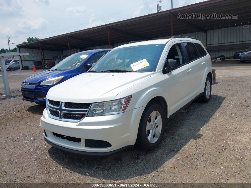 2014 Dodge Journey Se White vin: 3C4PDCAB9ET135153