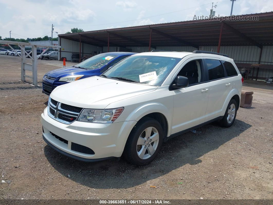 2014 Dodge Journey Se White vin: 3C4PDCAB9ET135153