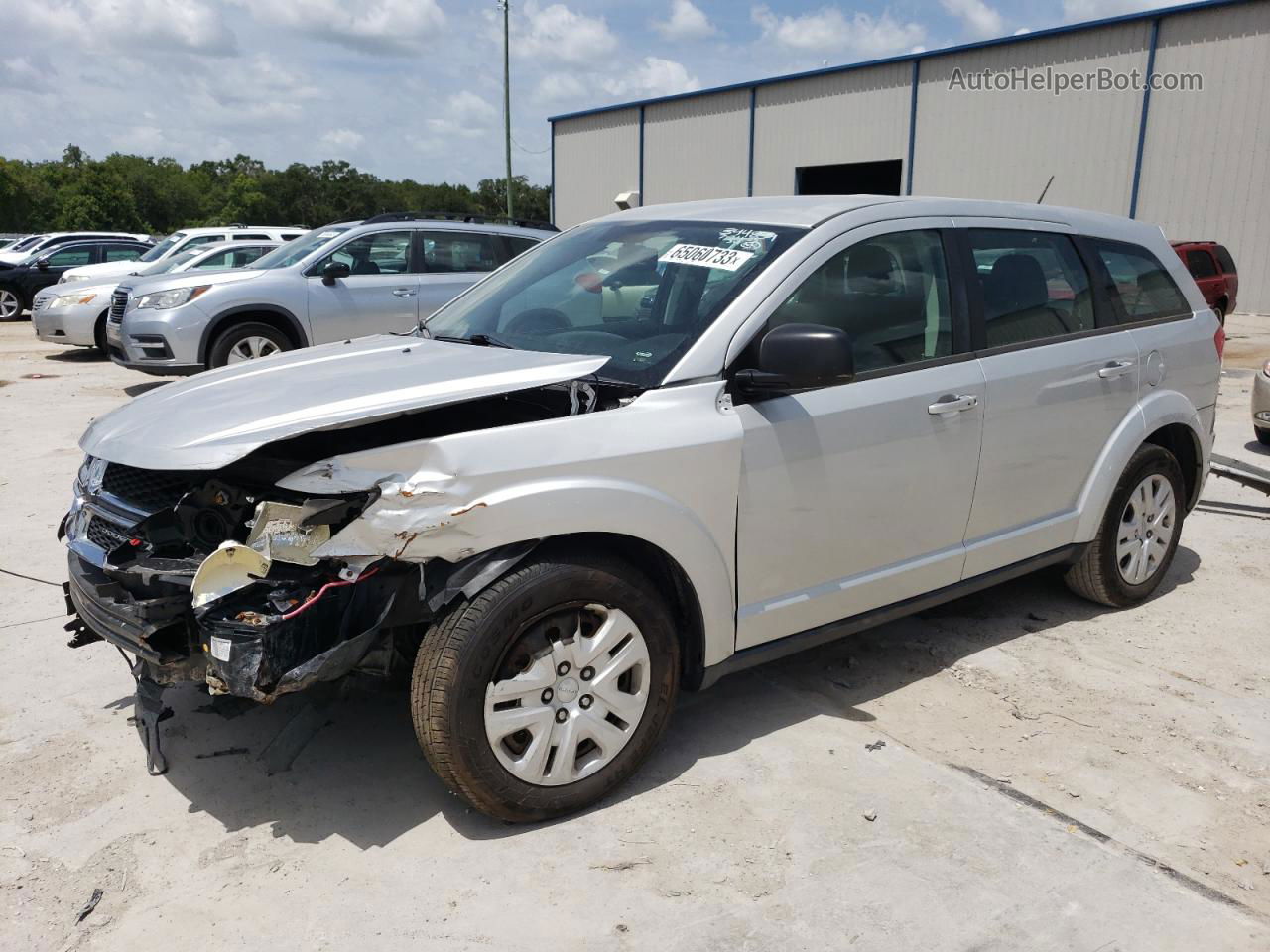 2014 Dodge Journey Se Silver vin: 3C4PDCAB9ET150574