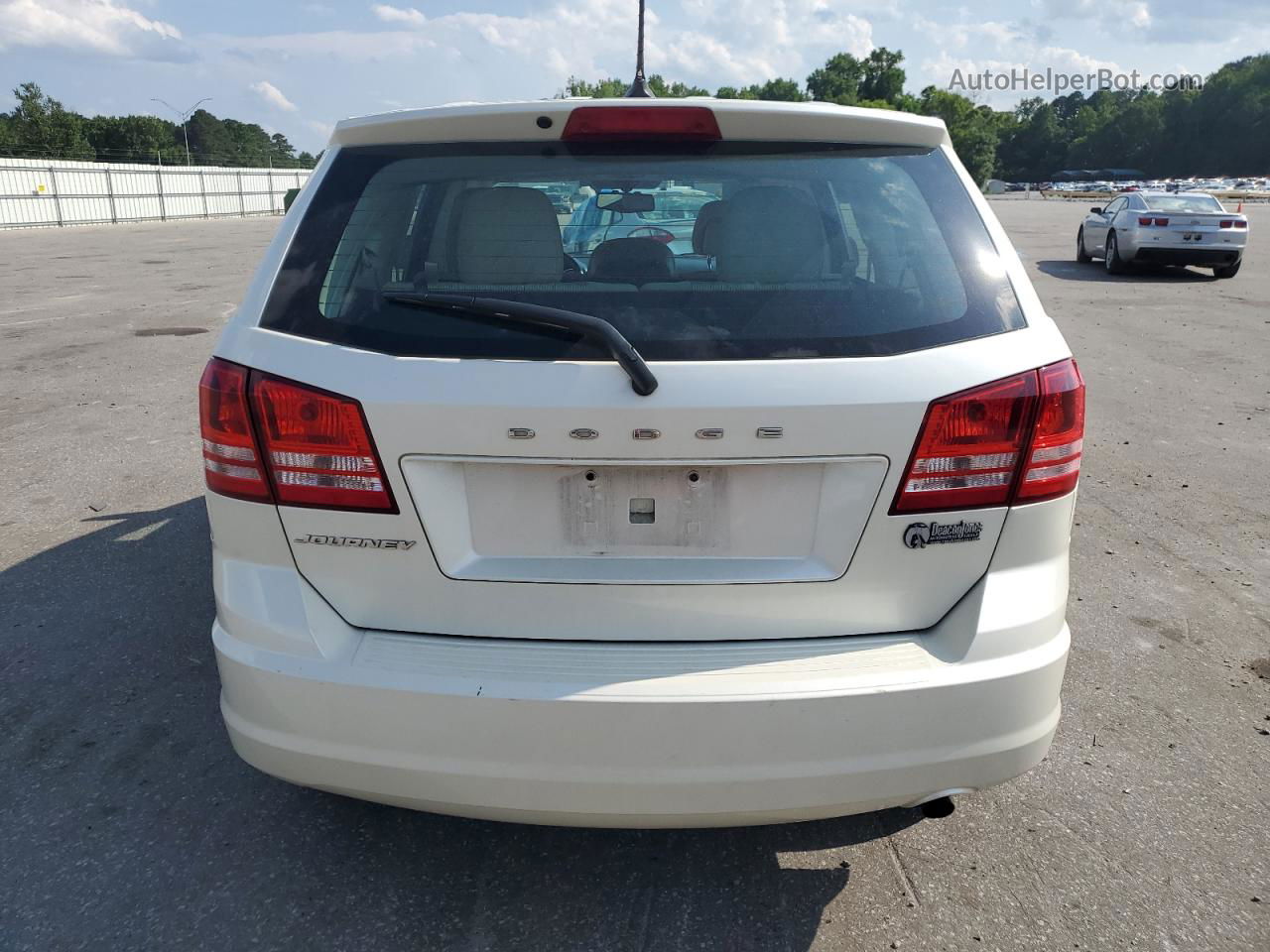 2014 Dodge Journey Se White vin: 3C4PDCAB9ET170341