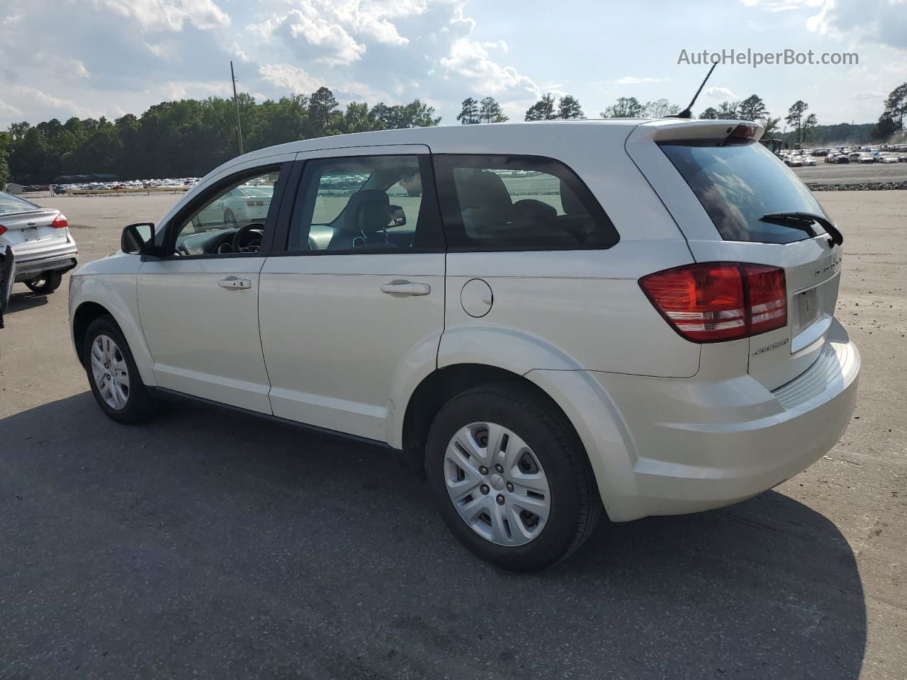 2014 Dodge Journey Se White vin: 3C4PDCAB9ET170341