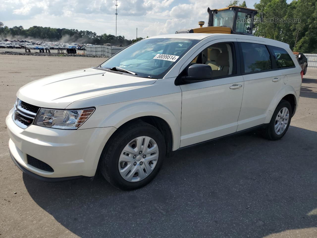 2014 Dodge Journey Se White vin: 3C4PDCAB9ET170341