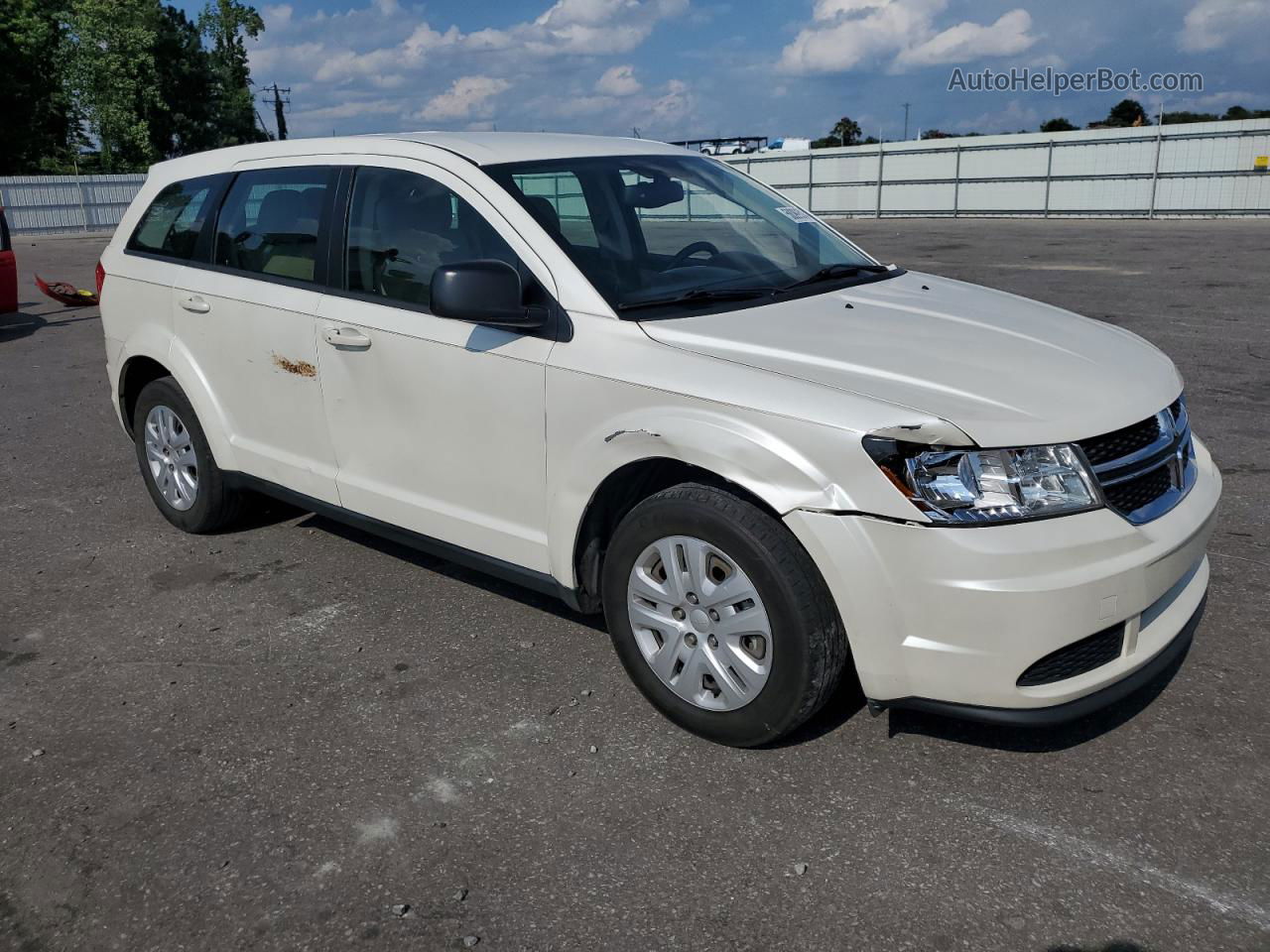 2014 Dodge Journey Se White vin: 3C4PDCAB9ET170341