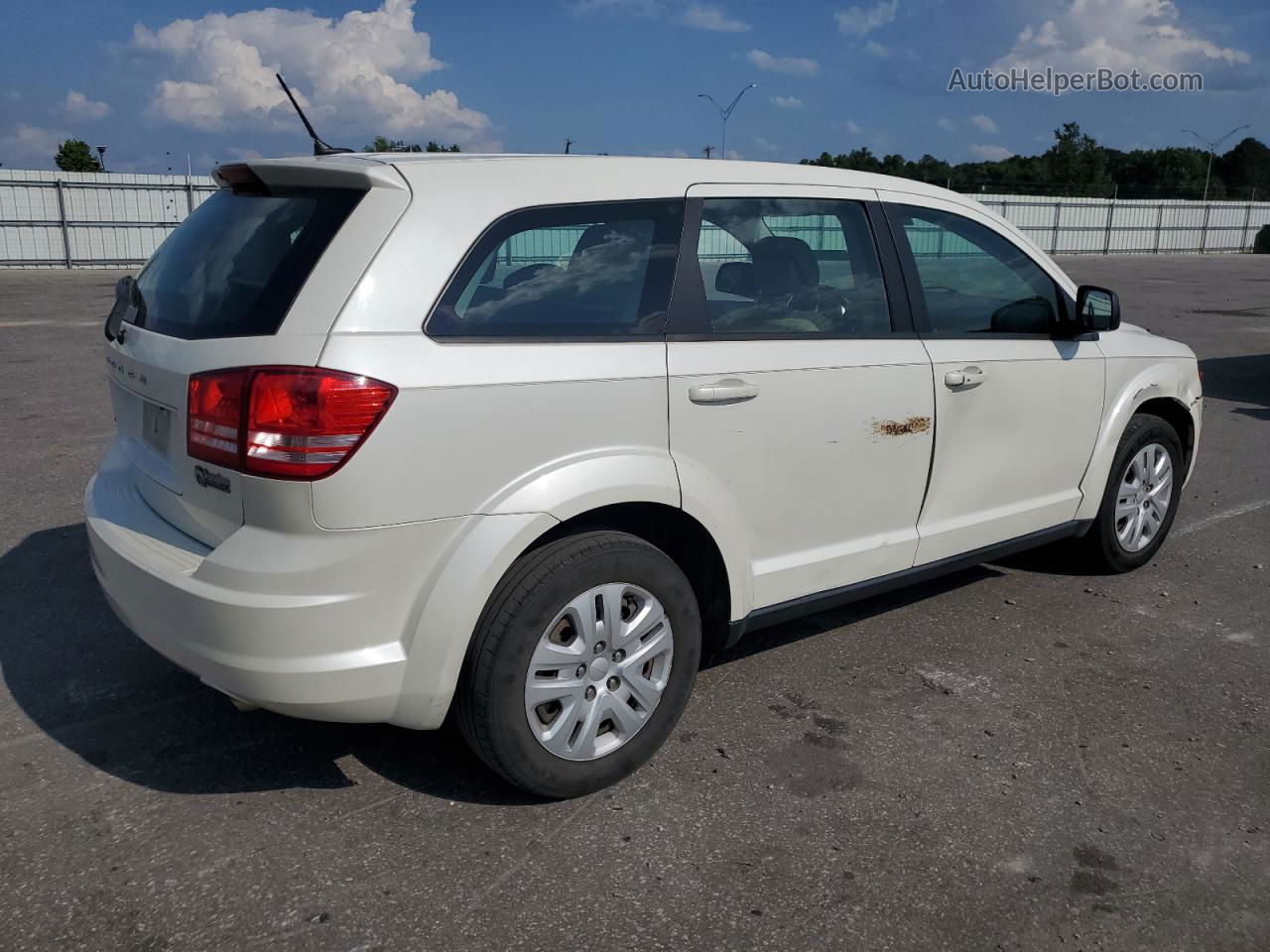 2014 Dodge Journey Se White vin: 3C4PDCAB9ET170341