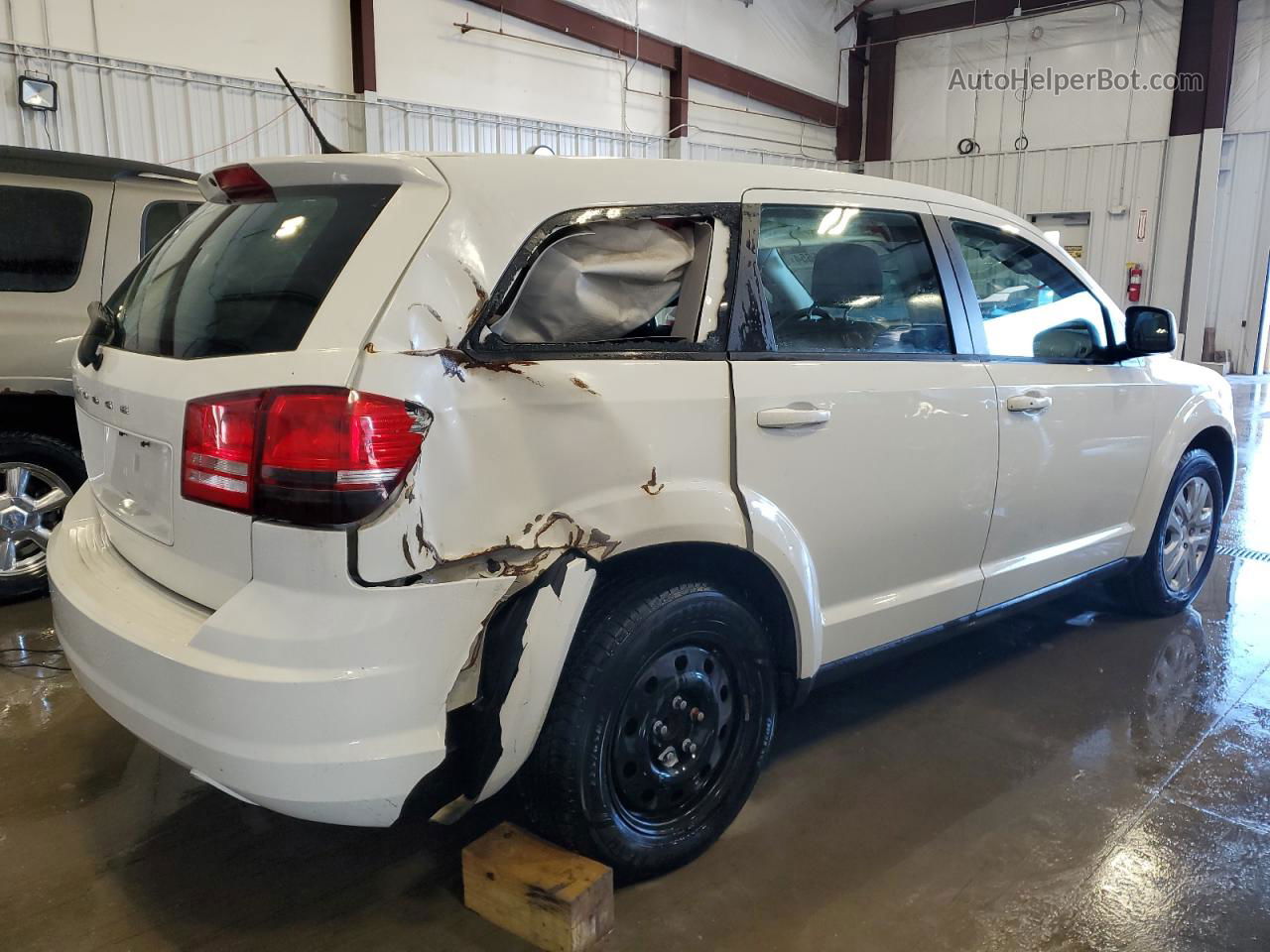 2014 Dodge Journey Se White vin: 3C4PDCAB9ET267216