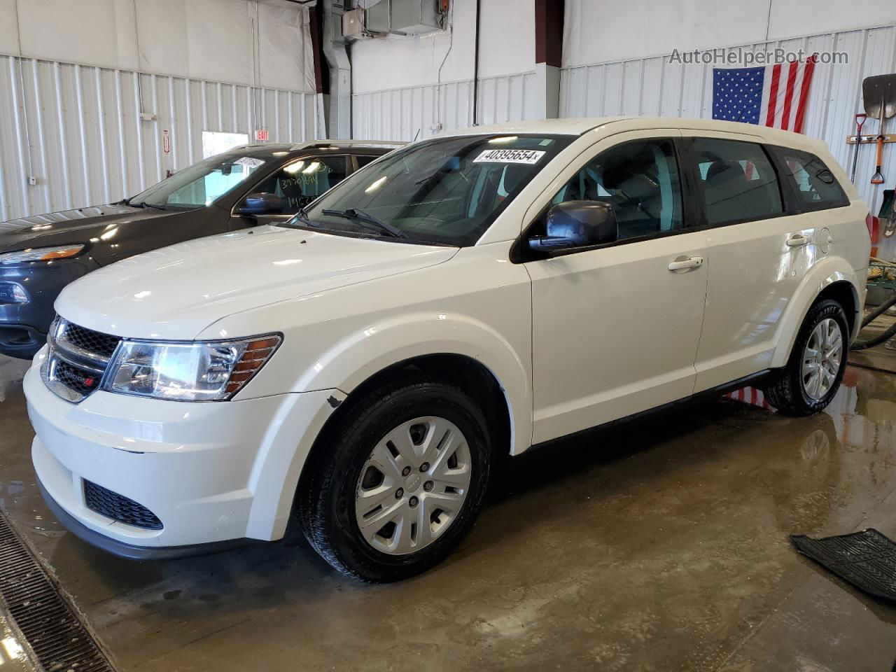 2014 Dodge Journey Se White vin: 3C4PDCAB9ET267216