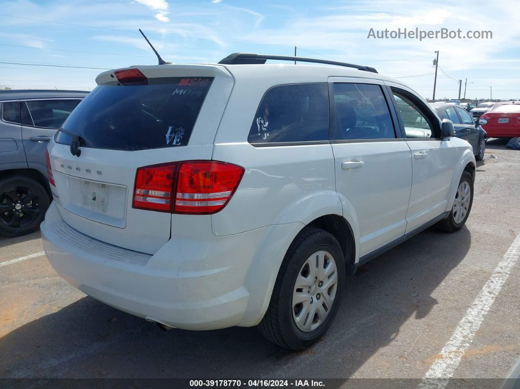 2016 Dodge Journey Se White vin: 3C4PDCAB9GT222960