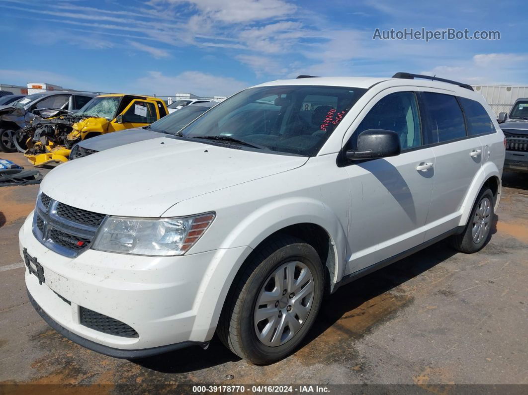 2016 Dodge Journey Se White vin: 3C4PDCAB9GT222960