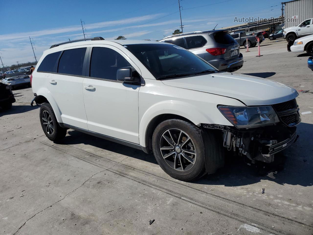 2017 Dodge Journey Se White vin: 3C4PDCAB9HT598754