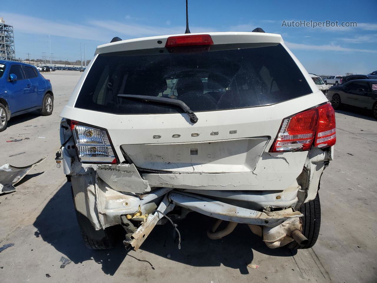 2017 Dodge Journey Se White vin: 3C4PDCAB9HT598754